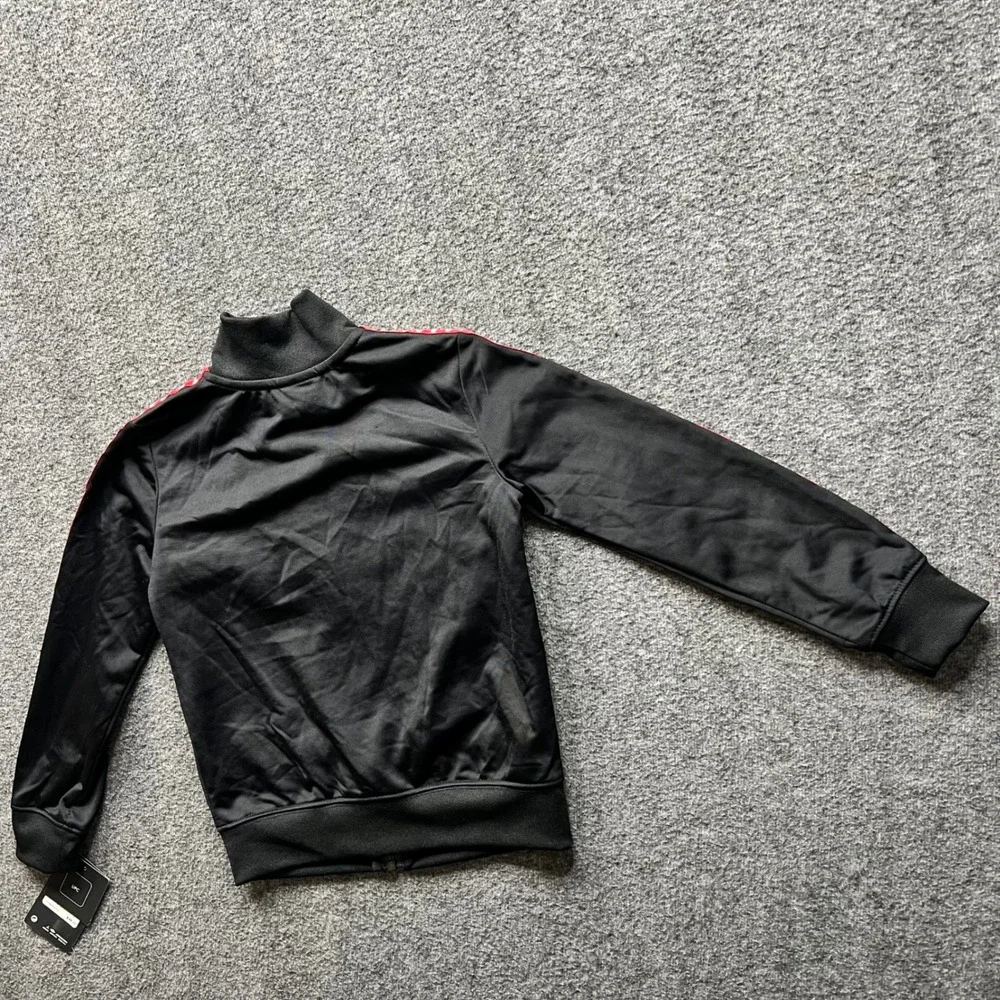 Jordan Track Jacket Boys 5 Black‎ Red Logo Tape Full Zip 85A449-023